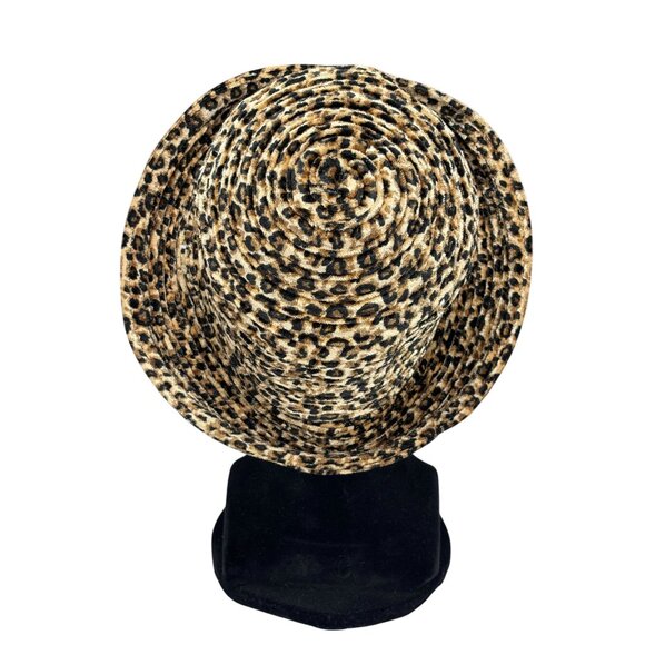 Leopard Print Bucket Hat By David & Young NY Womens Foldable & Lightweight - Picture 3 of 7